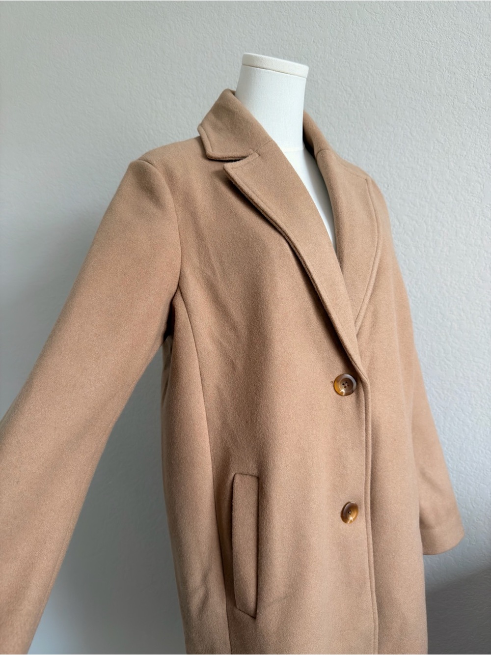 NWT GAP Camel Tailored Coat – Size Medium - Picture 5 of 12